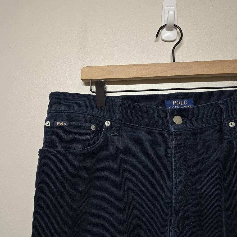 Polo Ralph Lauren Men's Corduroy Prospect Pants Casual Preppy Navy Blue Sz 34/30